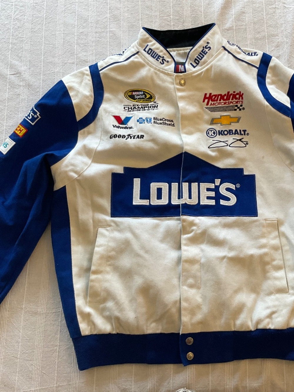 JH Men's Jimmie Johnson Lowe's Twill Driver Uniform Full- Snap Jacket